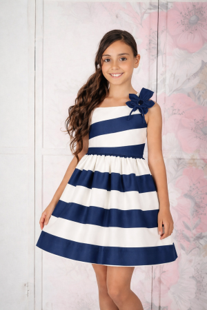 VESTIDO CEREMONIA NIÑA ASIMETRICO